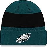 NFL Kids Youth 8-20 Officially Licensed Team Color Primary Logo Basic Sport Knit Cold Weather Cuffed Beanie Hat - Philadelphia Eagles - Green
