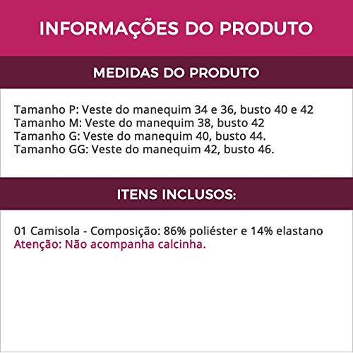 Camisola em Microfibra e Renda Mary - DR167