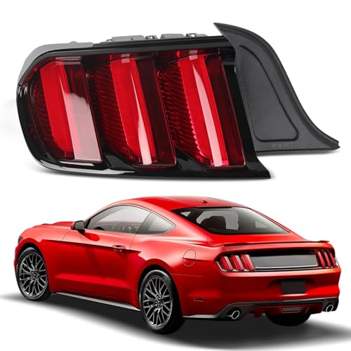 STRAUTOS LED Tail Lights Compatiblewith Ford Mustang EcoBoost GT 350 Shelby GT350 2015 2016 2017 Sequential Turn Signal Rear Brake Lamp Assembly Plug & Play Replacement FR3Z13405G (Left Driver Side)