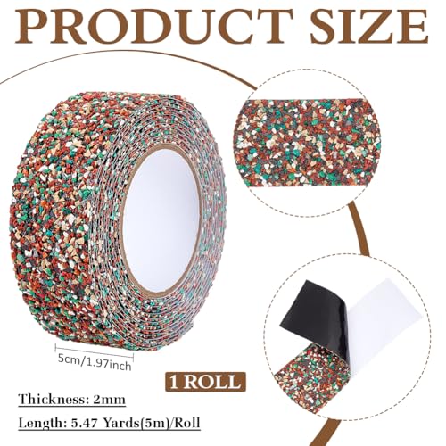 Image of MAYJOYDIY 5.5 Yards Red PET Anti Slip Tape 2 Inch Self-Adhesive Non Skid Tape High Friction Tape Non-Slip Traction Grip Tape for Staircases Shower Stairs Pool Tubs Wet Areas