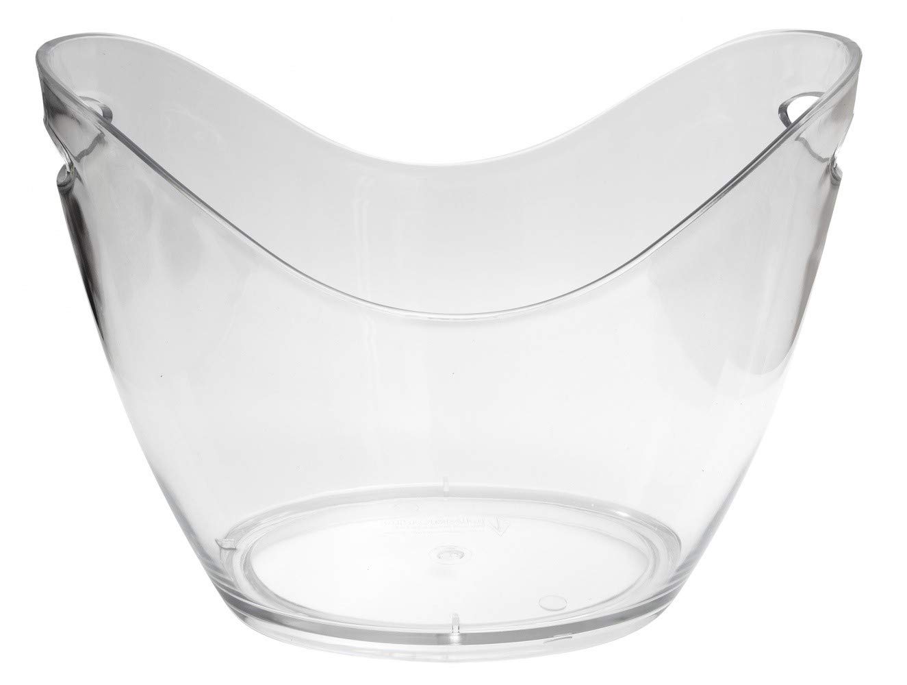 Claro plástico vino/enfriador de champán, 8 L, Capacidad para 3 botellas