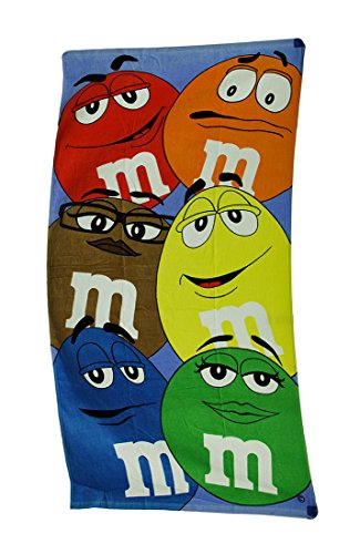 M&M Licensed Candy 60 Inch by 30 Inch Beach Towel