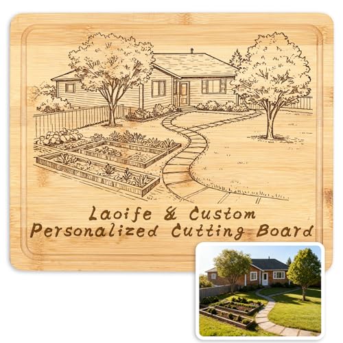 Tabla de cortar rectangular de madera personalizada miniatura 1