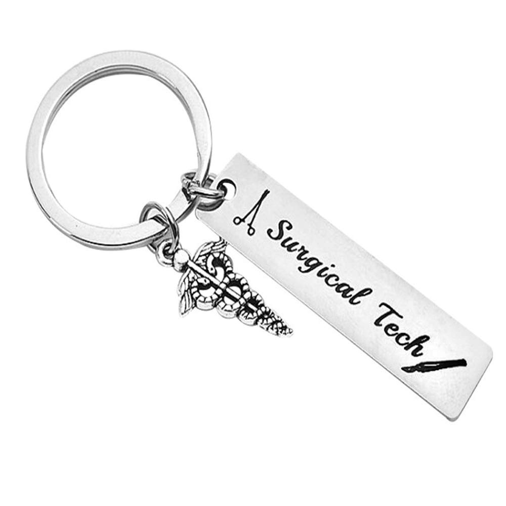 Hibetek Surgical Tech Keychain for Surgical Technologist Gift Keychain