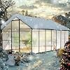 Heavy Duty Greenhouse Large Walk in Green Houses for Outside and Winter Garden Planting Enhanced Aluminum Greenhouse Kit Withstands Strong Wind or Heavy Snow to Protect Vegetables or Plants 814FT