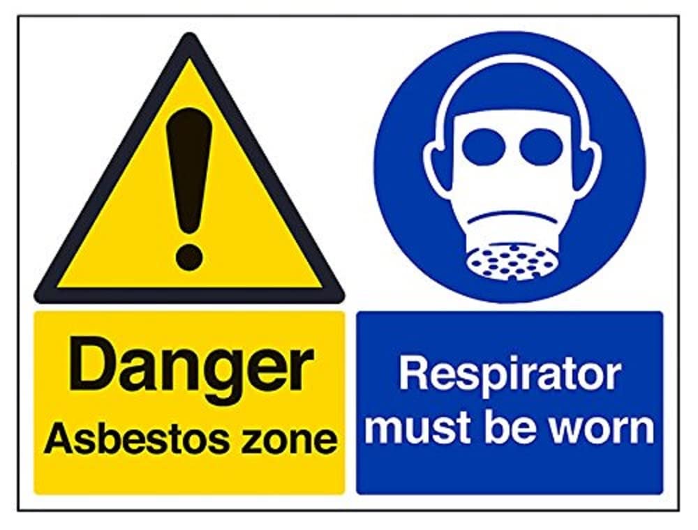 Cartello Di Avvertimento Amianto VSafety – 400x300 Mm – Autoadesivo In Vinile, Conforme ISO 7010, "Pericolo Isolamento Amianto Non Disturbare"