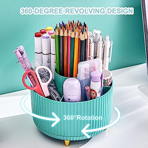 Cayxenful 0010 Pencil Holder For Desk,5 Slots 360°Degree Rotating Desk Organizers And Accessories,Desktop Storage Stationery Supplies Organizer thumb #2
