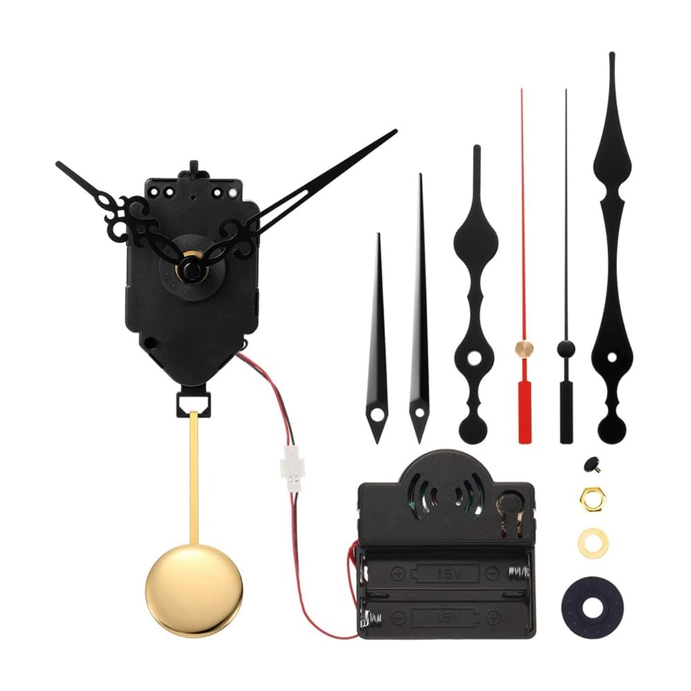 CTRLZS Quartz Pendulum Trigger Clock Swing Movement Chime Melody Mechanism Clock Kit with 3 Pair of Hand DIY Clock Repair Parts