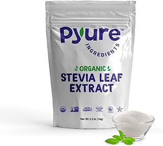 Pyure Organic Stevia Sweetener Extract Powder, Reb A 98%, non-GMO, Bulk Ingredient, 1 Kg (Organic/Non-GMO)