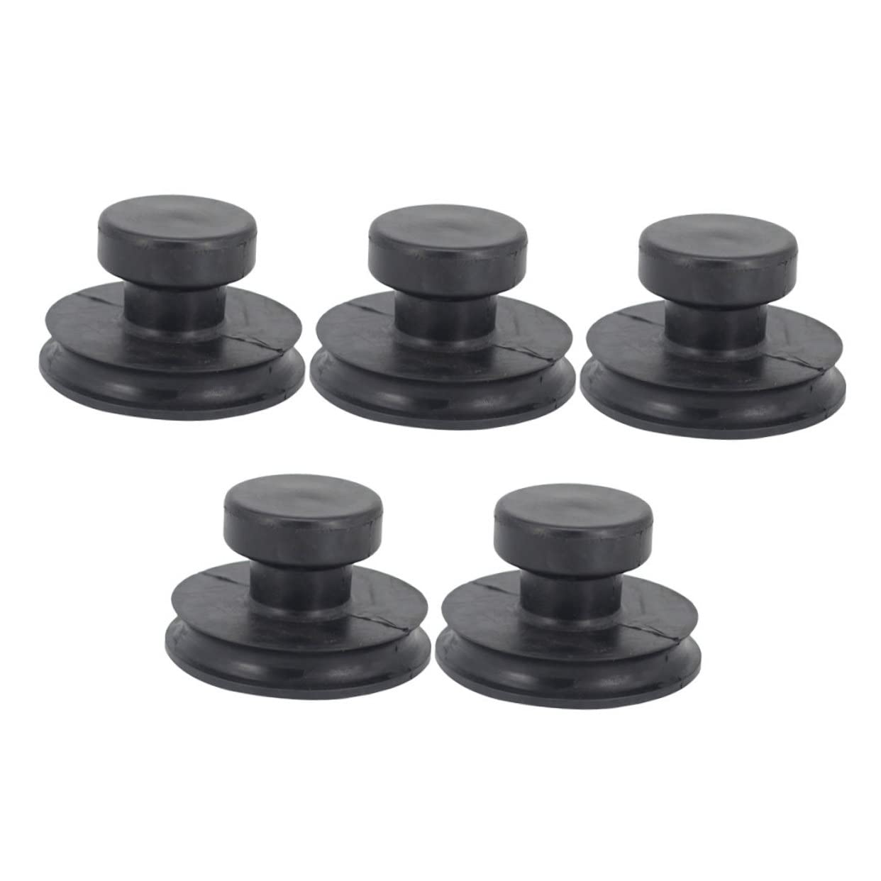 HANABASS 5 Stück Gummi Saugnapfgriff für Klangschalen 8cm Durchmesser Formstabil und Sturzsicher Zubehör für Buddhistische Handpercussion und Meditationsklangschalen