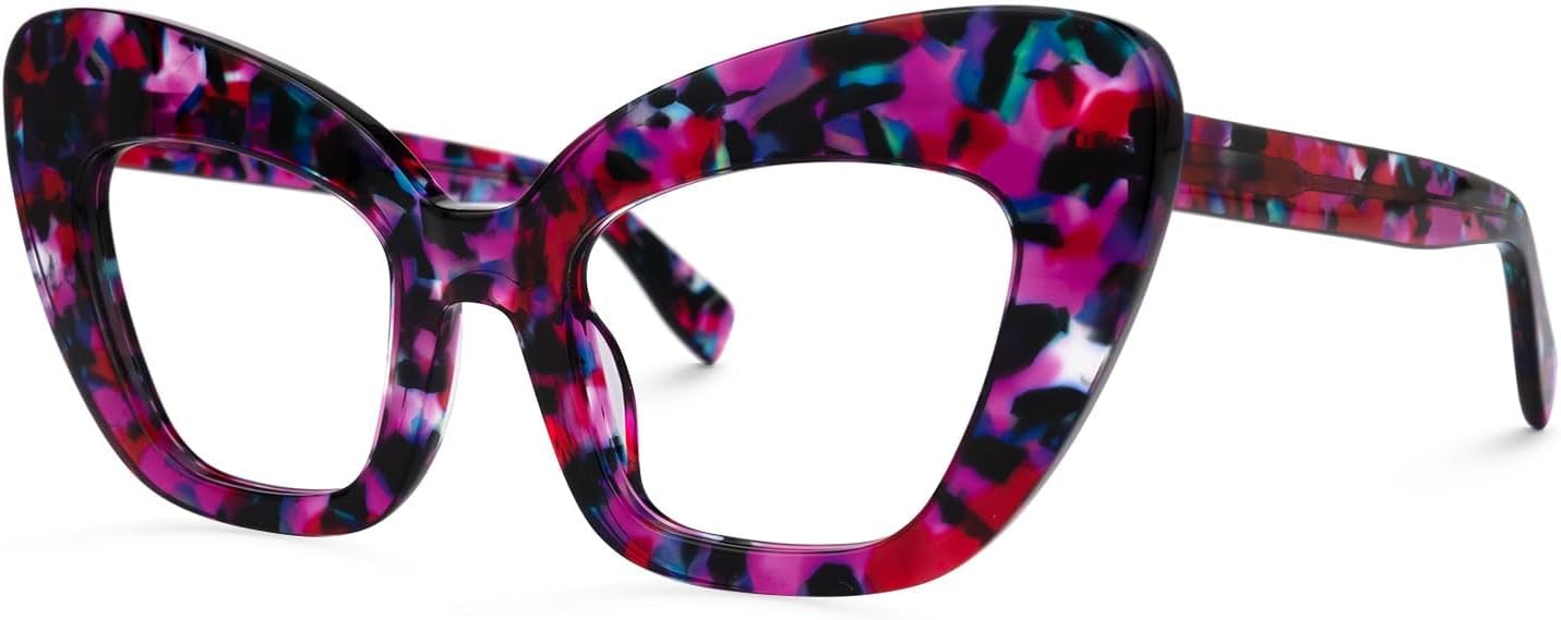 メガネ Voogueme ラウンドブルーライトブロックレンズメガネ 男女兼用 Almon OA01776 US サイズ: M カラー: マルチカラー並行輸入品