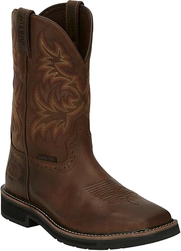 Miniatura 3 de Justin Driller Western - Botas de trabajo para hombre, punta de acero, Se4684