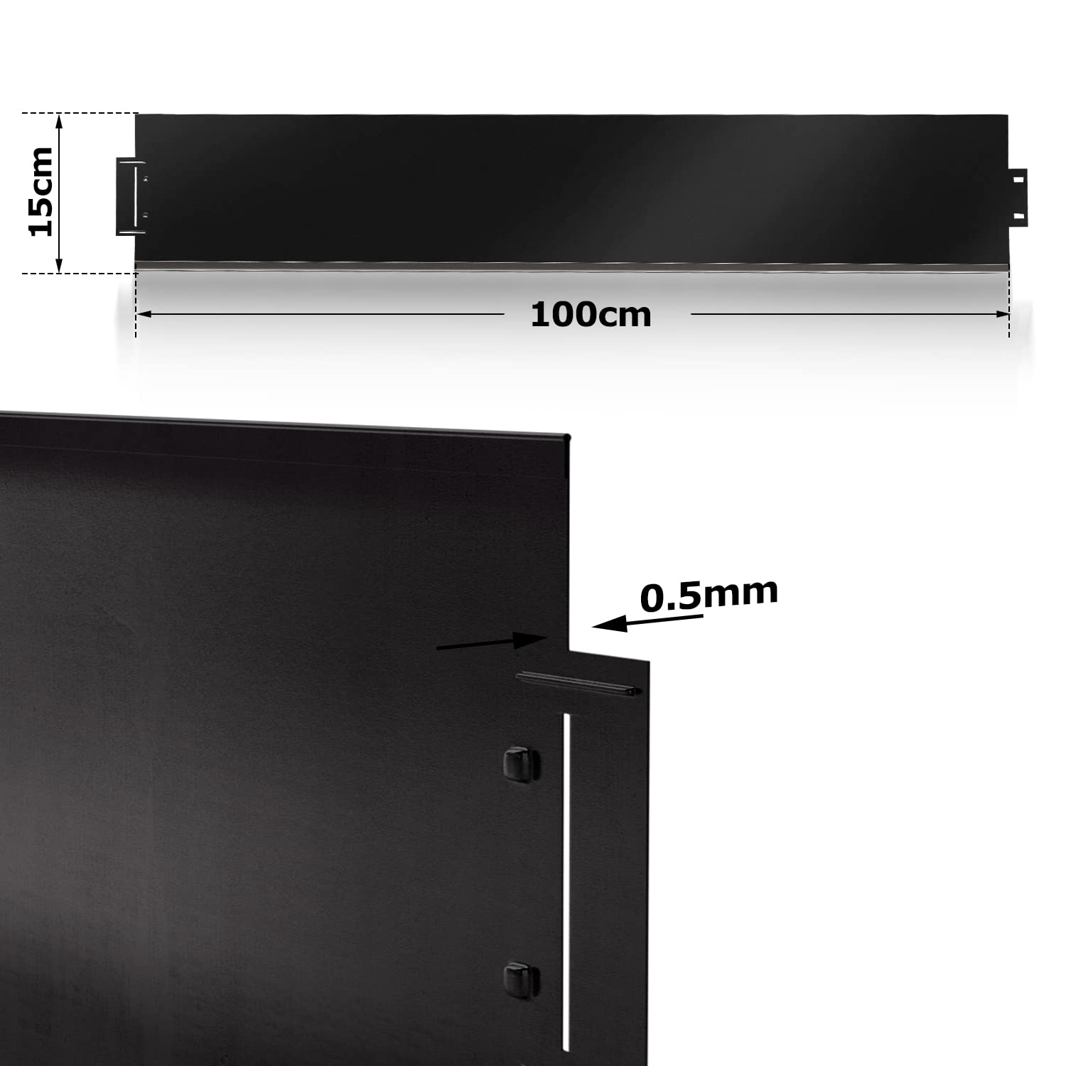 Vigevee Gazonrand, verzinkt metaal, 5 m, 10 m, 15 m, 20 m, 25 m, 30 m, 35 m, 40 m, 45 m, 50 m, 100 x 15 cm of 100 x 18
