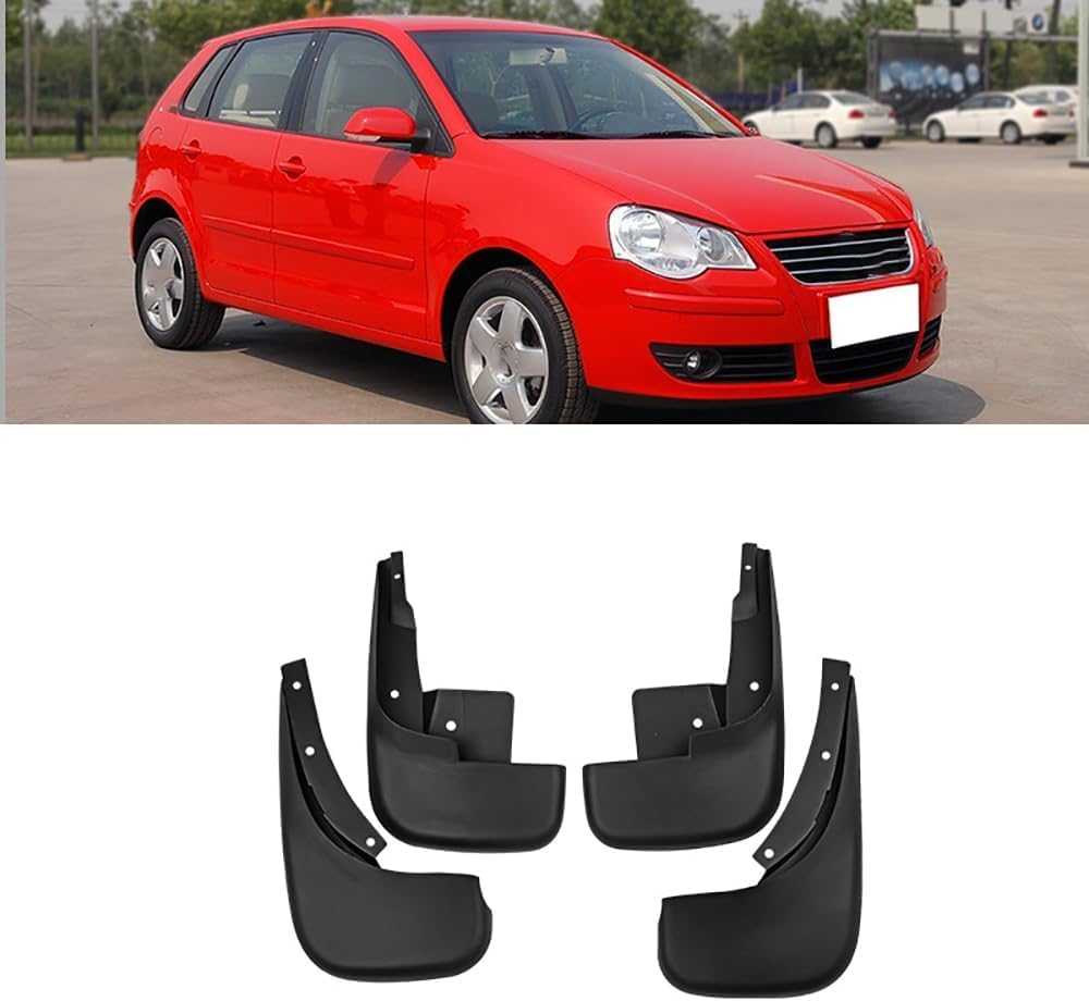 RESKIU 4PCS Mud Flaps for Polo 2004-2010, Splashproof No Drill Easy Install Front Rear Wheel Protection Fender Mudflaps All-Weather Splash Guards