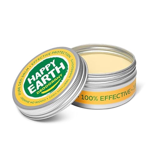 Happy Earth Balsamo Deodorante - Per Uomini e Donne - Deo - 100% Ingredienti Naturali & Vegani - Gelsomino - 45 gr