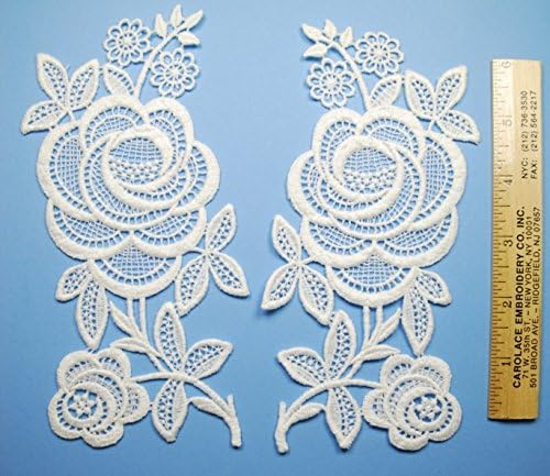 Venice Lace Applique Pair - 100% Cotton Vintage - 3 Pairs