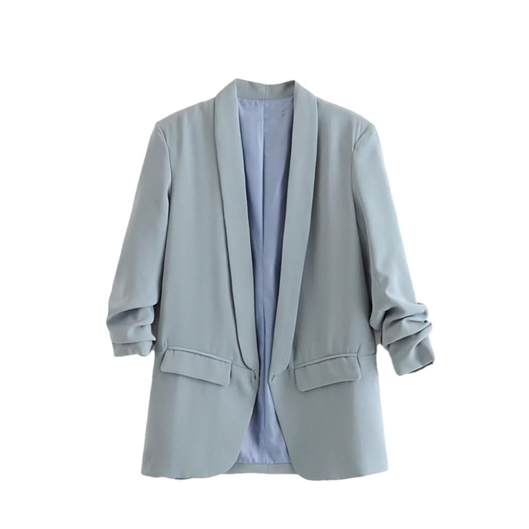 Blazer décontracté femme veste de mi-saison fluide et polyvalente M - 5