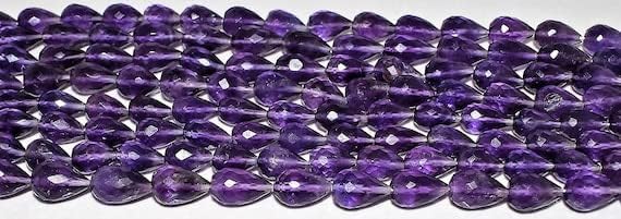 Amethyst Teardrop perles percées au centre pour éviter la casse - 4