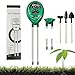 pH-mètre de Sol,3-en-1 Kits testeur Sol doutils de Jardinage Mètre d'humidité,Lumière et Testeur de pH Acidité,Soil Tester Kit Avec outils bonsaï pour Jardin,Ferme,Fleurs,Herbe,Plantes àet extérieur