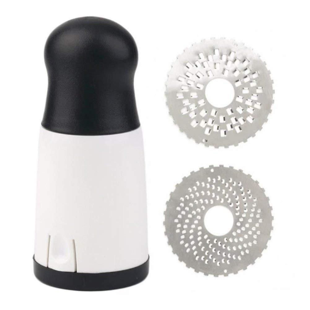 Everyday White+Black Home Kitchen Cheese Mill Grinder Grater Slicer Shredder Fine Coarse Hand Tool