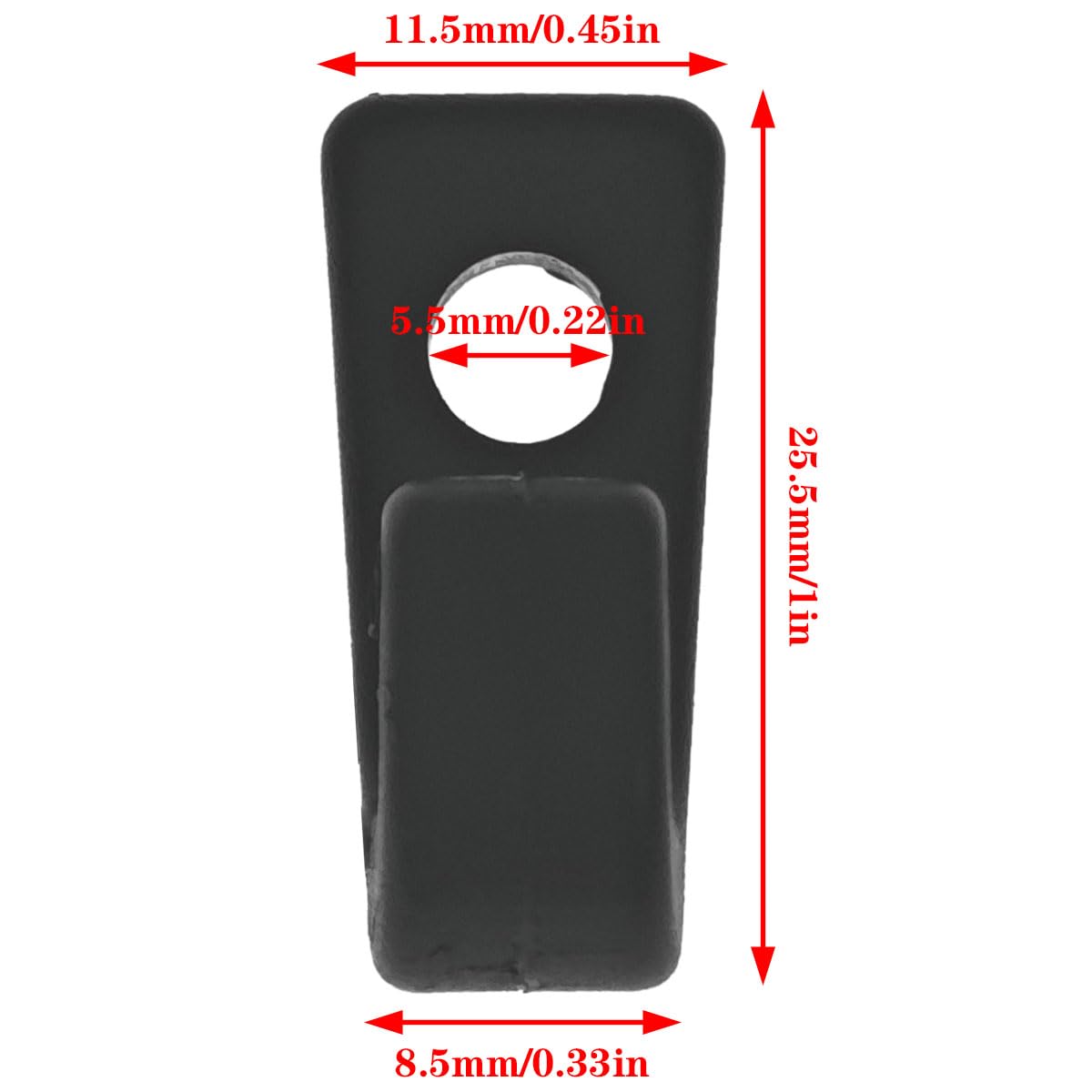 BOKWORE 10 PCS Kayak J Hooks Black Nylon Kayak Lashing Hook with Self Tapping Screws for Safety Kayaks Canoes Paddleboards Rowboats Kayak Accessories Hook, 0.98x0.24x0.43inch