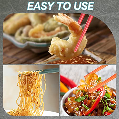 Chopsticks,Liangken 5 Pairs Dishwasher Safe Fiberglass Chopsticks Set,9.5 Inch Reusable Japanese Chinese Chopsticks , Non-Slip, Easy To Use (Colorful ) (9.5 Inch, Color) #TOP5