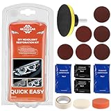 GEARZAAR Auto Scheinwerfer Aufbereitung Set, Scheinwerfer Polierset, Scheinwerfer Politur, Reparaturflüssigkeit Restaurierungsset für Autos Fahrräder Motorräder, Autopflege Autozubehör