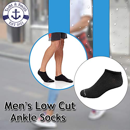Yacht & Smith 12 Pair Men's Low Cut Ankle Socks Thin Comfortable Lightweight Breathable Wholesale Bulk Sport Socks #TOP2