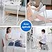 Overbed Table with Liftable Top, Adjustable Height (55-70cm), Movable & Foldable Bed Desk with Wheels, Bedside Standing Desk for Hospital Bed & Bedroom(White)
