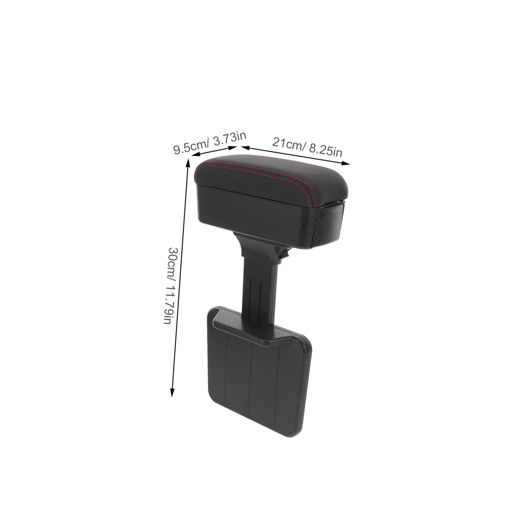 ORFOFE Box Portaoggetti Bracciolo Auto in PU Resistente Organizer Consolle Centrale Regolabile con Vassoio e Poggiabraccio Morbido Accessorio Interni di Qualità per Viaggi e Uso