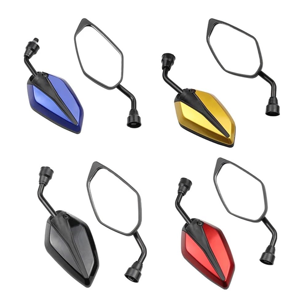 Motorrad Lenker 10mm Rückspiegel Seite Flügel Spiegel Zubehör Universal Für Motorrad Fahrrad Roller Motocross Motorrad Rückspiegel