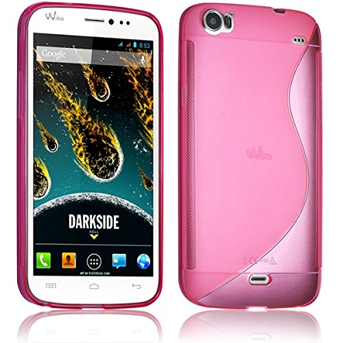 Seluxion - Housse Coque Etui S-Line Couleur Rose pour Wiko Darkside + Film de Protection