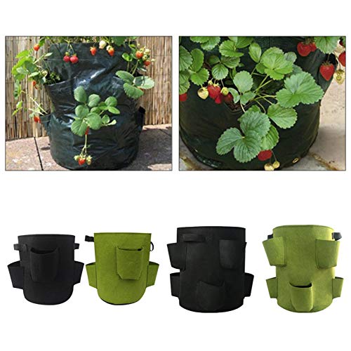 不織布ポット プランター フェルト 植え袋 イチゴ植栽バッグ 不織布ポット 野菜栽培 発育促進 植物育成 園芸用 ガーデン 庭 植木鉢 家庭菜園 室内栽培用 おしゃれ 7枚目