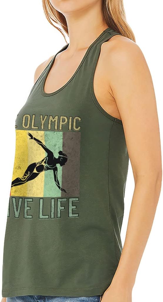 Dive Life Women's Racerback Tank - Vintage Tank Top - Cute Workout Tank