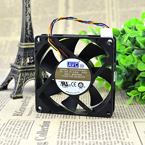 DASA0820B2U 80x20mm 4-Wire CPU Chassis Fan with its 4-pin connector