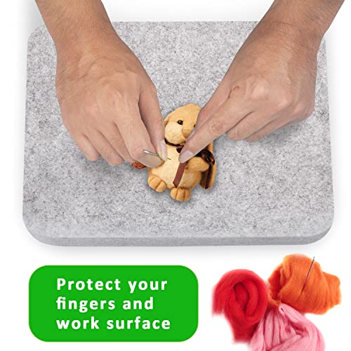 image for FCENDS Needle Felting Pad, 8x10x1 inch Needle Felt Mat, 100% Natural W