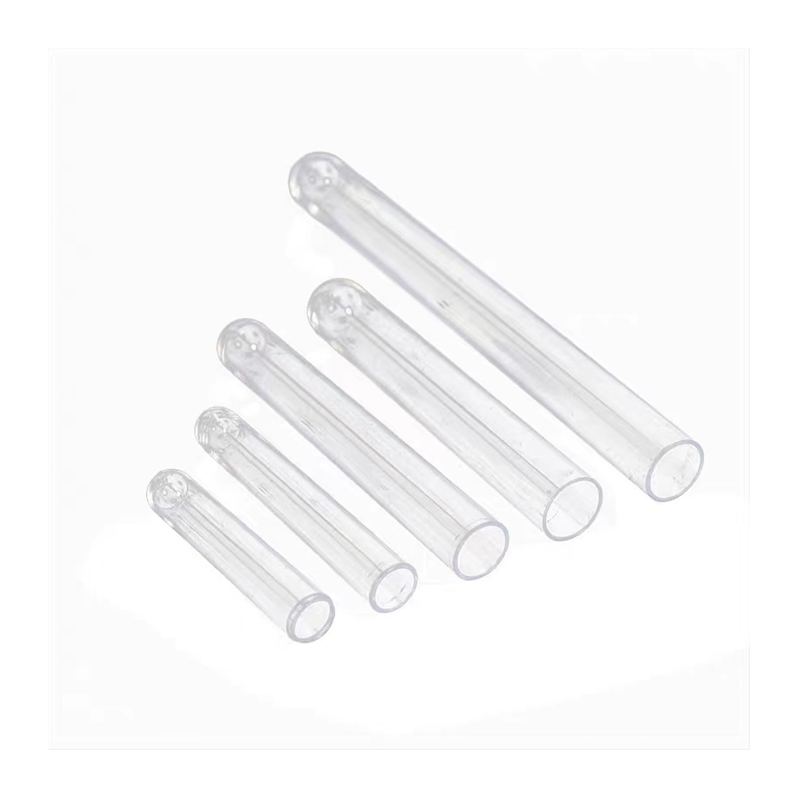 500 szt. 13 x 78 mm szkolne laboratorium przezroczyste plastikowe probówki z korkami, tuba na prezent ślubny, pojemnik na cukierki imprezowe