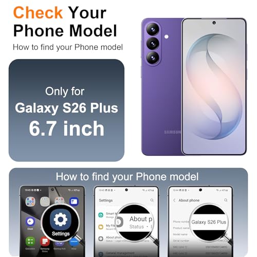 Image of SPIDERCASE Magnetic for Samsung Galaxy S26 Plus Case, with [3 Stand Ways][ Military Grade Drop Protection] with Invisible Stand Shockproof Slim Case for Samsung Galaxy S26 Plus 6.7 inch, Clear