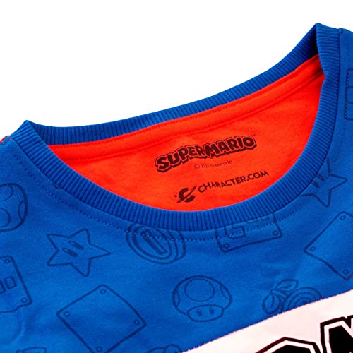 SUPER MARIO Boys Gaming Sweatshirt and Joggers Set 2 Piece Outfit Set for Kids Multicolor 124