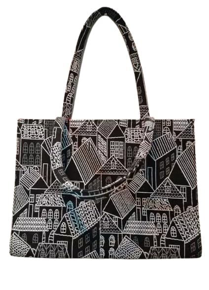 Image of Stylish Jute Tote Bag For Office and Laptop, Shopping Shoulder Bag, Shoppers Tote Handbags Lightweight Waterpoof Big Size, Grocery Bag, Eco Friendly Bags For Shopping For Women