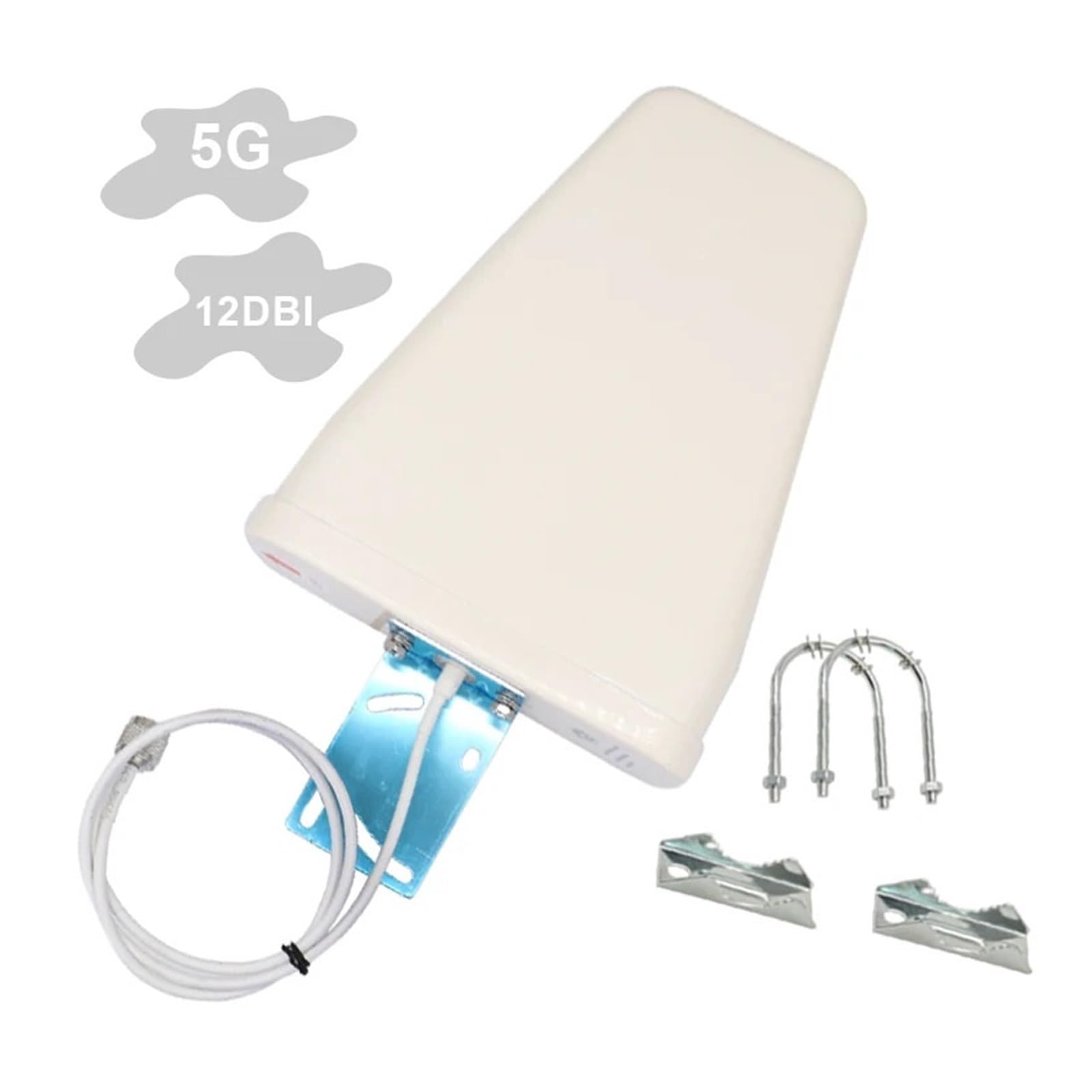 Antena Logarítmica Periódica For Repetidor Y Amplificador, 5G, 4G, LTE, 3G, GSM, IP67, Impermeable, For Exteriores, 600-2700-4900 MHz Cobertura más amplia(1m and SMA male)