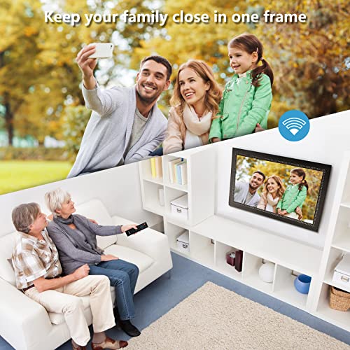 Anna Bella 15.6 Inch Digital Photo Frame Wall Mountable Large Digital Picture Frame Full HD Touchscreen Smart Cloud Photo Frame with 32GB Storage, Easy Setup to Share Photos or Videos via AiMOR APP - Image 3
