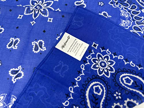 Image of Single Pack Bandanas 60s Premium Cotton Soft Thin Handfeel Large Handkerchief for Men and Women