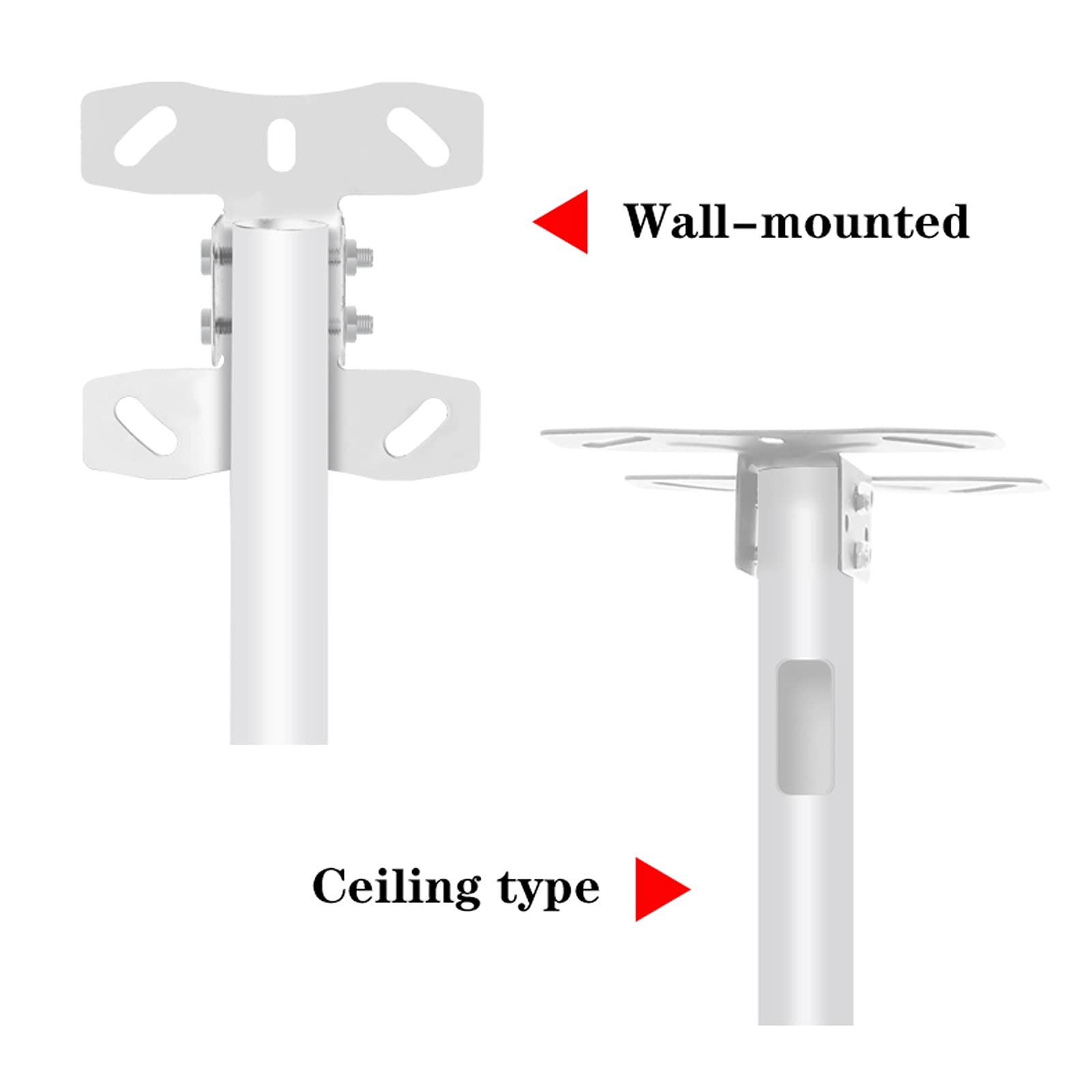 tv Stand bianca TV Hanger 40 "-60 "TV Supporto per soffitto Tilt RotazioneBracket Altezza regolabile TV Supporto per soffitto, max VESA 60. 0x400mm e tiene fino a 110 libbre .per casa, ufficio