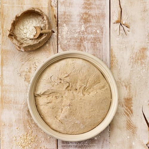 Foto von Birkmann, Laib & Seele, Gärkörbchen rund Ø 20 cm, Brotkorb für Teige und Brote, bis 1000 g, aus natürlichem Peddigrohr, 208964