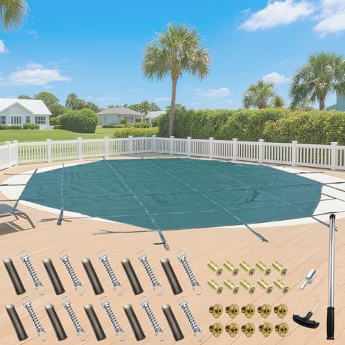 Inground Pool Winter Cover, 26ft Round, Green
