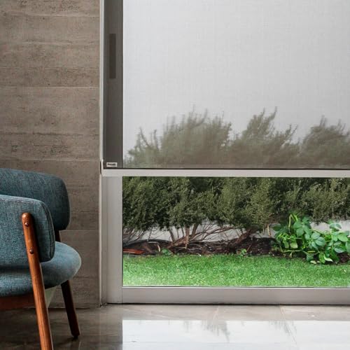 Ärenath - Estor Enrollable translúcido para Ventana | 125x190 cm | 5% Paso de luz | Impermeable Lavable Antimanchas | Ignífugo Certificado Oeko-Tex | Color Chocolate | Interior