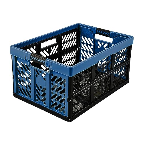 keeeper Stabile Profi-Klappbox mit Soft-Touch Griffen, 45 l, Ben, Eco Blue (Blau), 54x37x28