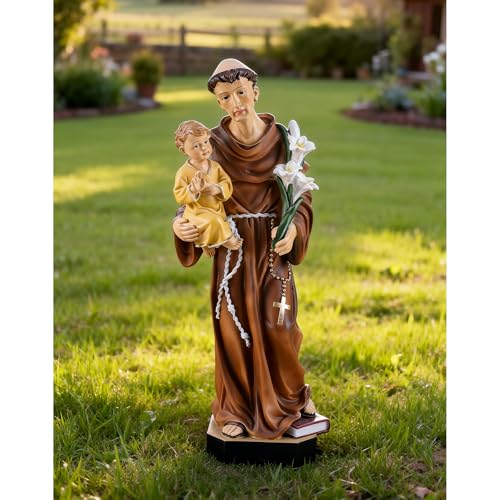 Estatua de San Antonio de Padua con Niño Jesús 20 pulg