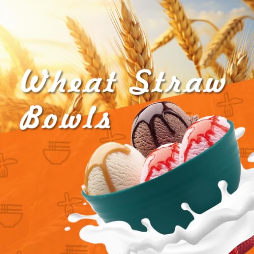 Lazycorner 8 Pcs Wheat Straw Cereal Bowls 26 Oz Wheat Straw Bowls Set Reusable Plastic Bowls for Soup Microwave & Dishwasher Safe Soup and Salad Bowls - image 4